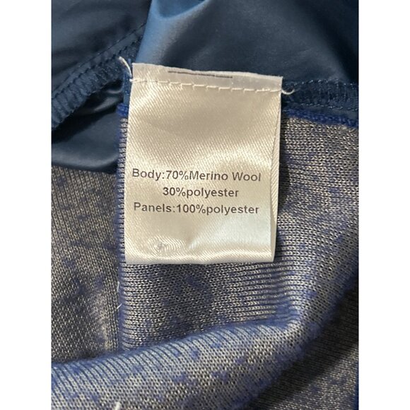 Peter Millar Crown Sport Mens Pullover 1/4 Zip Sweater Blue Merino Wool Size L - Picture 4 of 4